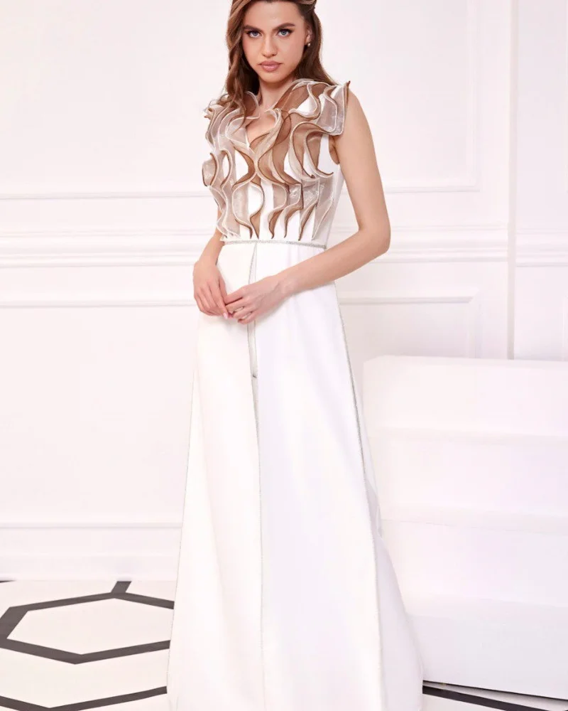 Epoch Sexy Women's Jumpsuit Simple Evening Dress 2024 فساتين سهره سعوديه Elegant Ruffles Custom Made Formal Cocktail Prom Gown