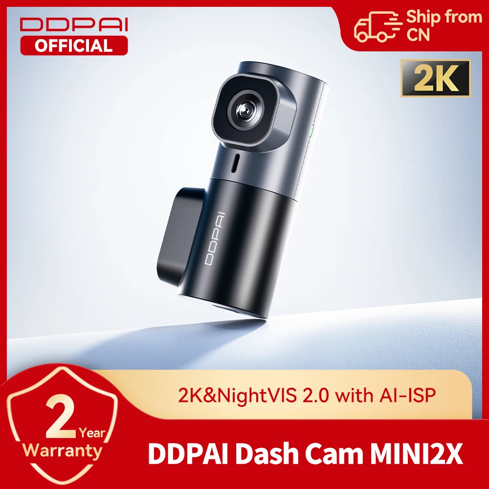DDPAI 2K Dash Cam MINI2X NightVIS 2.0 AOV Low-Energy Parking Mode ADAS 5GHz WiFi APP Control Car DVR Car Camera