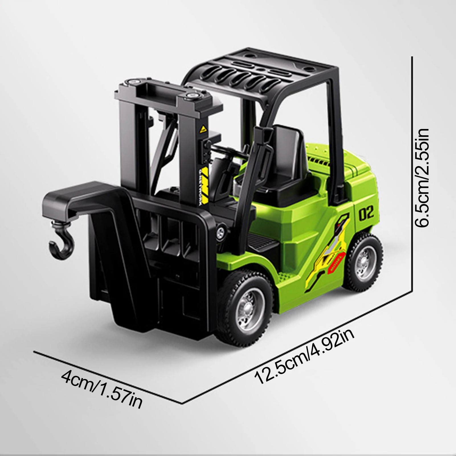 1:64 Forklift Remote Control Toy with Pallet Support APP Control and Light Sound Simulation Mini Alloy Engineering Vehicle
