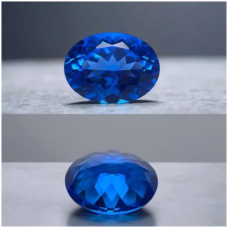 

A+Lab Grown Cobalt Spinel Oval Cut For DIY Jewelry Making Materials Selectable Certificate