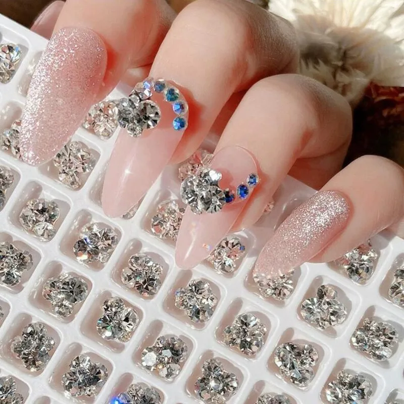 

10Pcs 3D Shiny Nail Rhinestones Luxury Crystal Diamonds Classic Drills Nail Art Decorations DIY Glass Jewelry Press on Nails #Z&