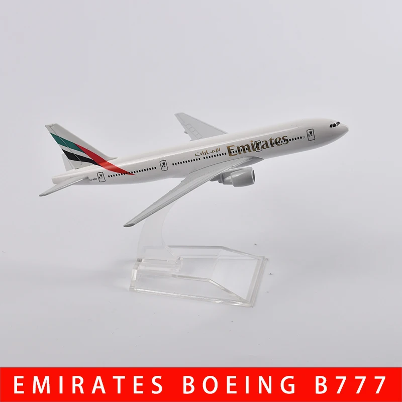 JASON TUTU 16 cm Air Emirates Airlines Boeing 777 Airways Vliegtuig Model Vliegtuig Diecast Metaal 1/400 Schaal Vliegtuigen