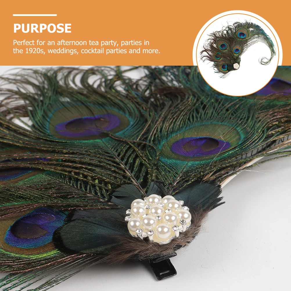 

Заколка для волос Fascinator, легкие винтажные аксессуары 1920-х годов для женщин, чаепитие, свадьба, коктейль, танец