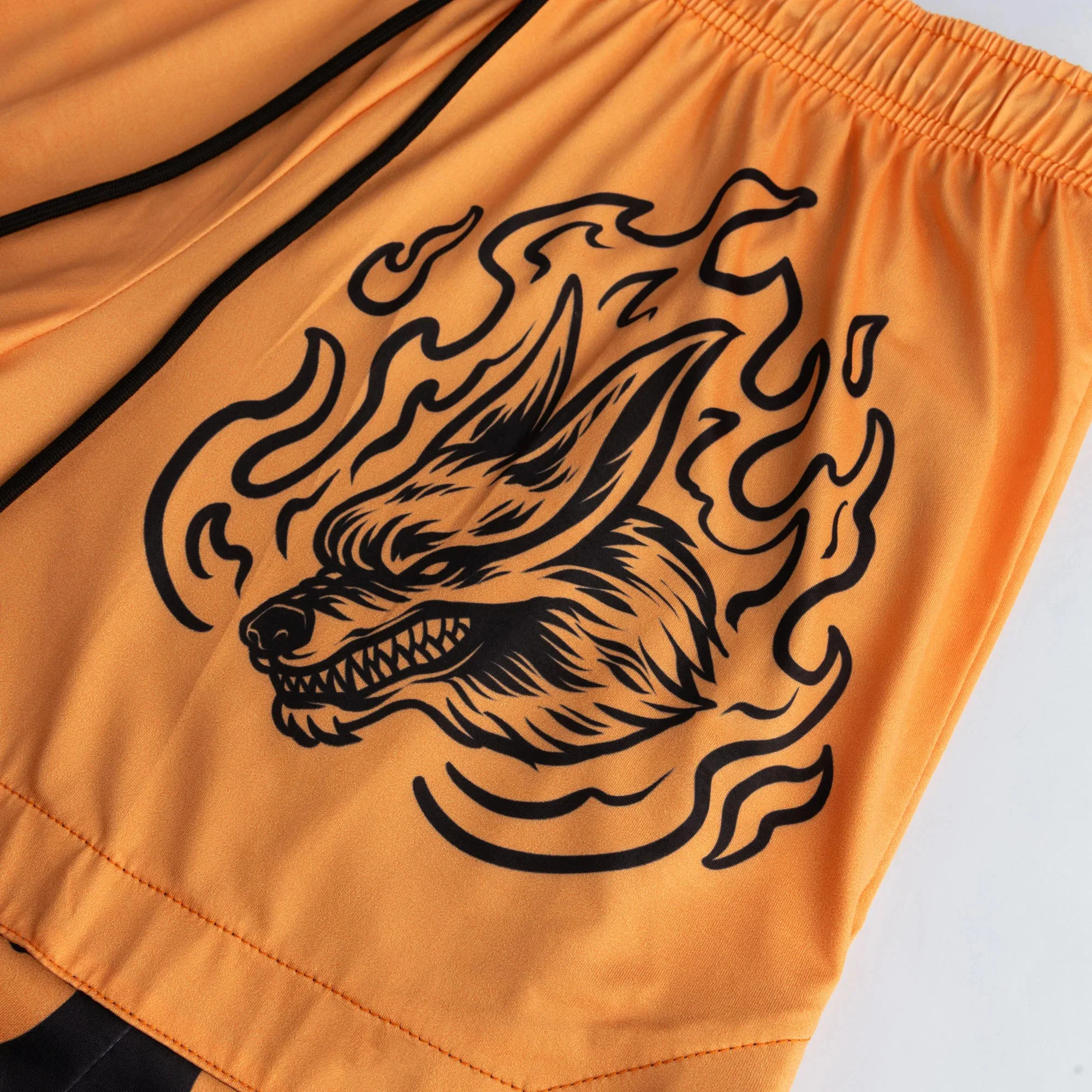 Naruto Nine-Tailed Fox Kurama Shippuden 2-in-1 Performance Shorts Family Summer Breathable Quick-drying Anime Fitness Shorts