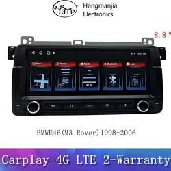 Hangmanjia Wireless CarPlay Android Auto Radio for BMW E46 M3 318/320/325/330/335 1998-2006 Car Multimedia Player GPS autoradio