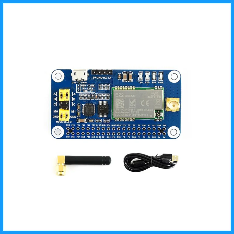 Waveshare SX1262 LoRa HAT for Raspberry Pi, Spread Spectrum Modulation, 915MHz Frequency Band