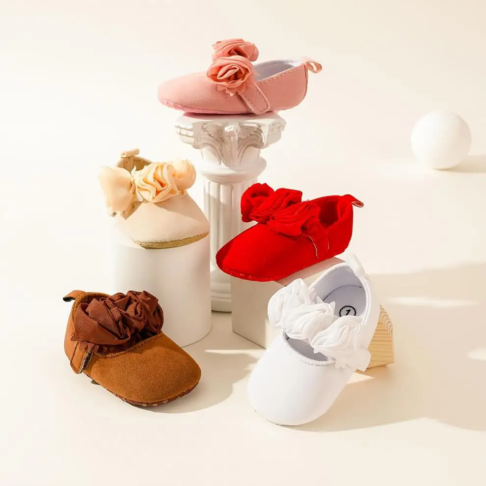 2025 Autumn New Women's Baby Shoes Baby Flower Single Shoes Baby Shoes Soft soled Anti slip Sneakers