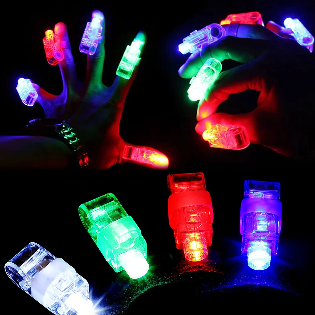 24 Pcs Glowing Finger Lamp Light up Rings Party Props Bulk Toys Mini Supplies Electronic Component Child Flashlights