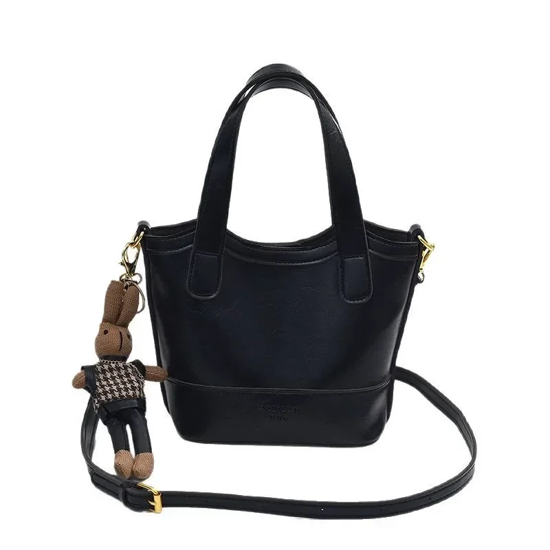 2025년 신제품! 여성용 니치 한국 스타일 토트백 - 고급스러운 분위기, 부모-자녀 디자인, 레트로 트렌디 숄더백