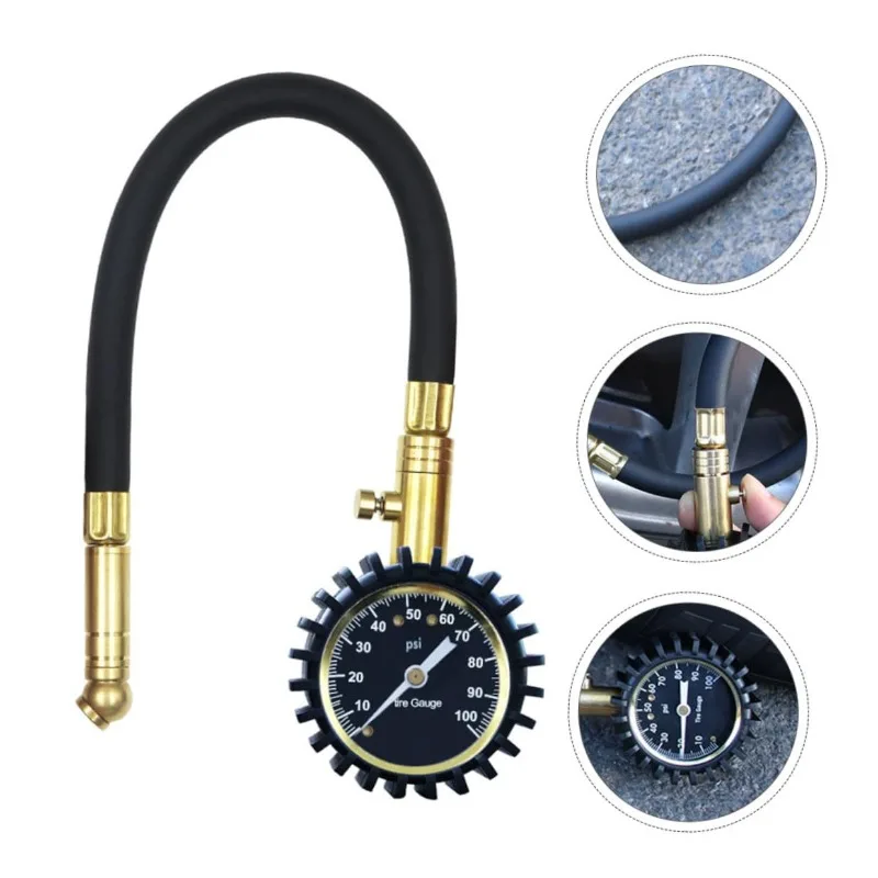 

1 шт. для автомобильного латунного зажима, механический манометр для шин, манометр для мотоциклетных шин, профессиональный манометр для шин