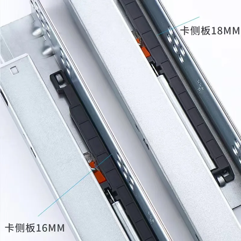 Zinc Plated Steel Concealed Three Section Under Mount Drawer Slides Soft Close Or Push Open Options Kitchen Cabinet Furniture