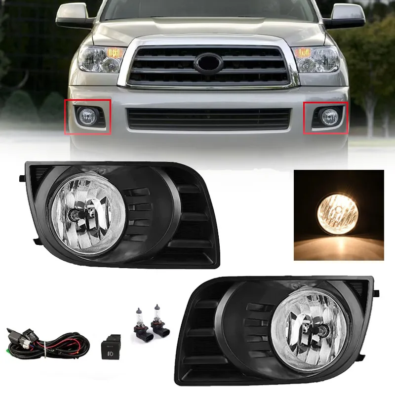 

Пара передних прозрачных противотуманных фар с лампами и комплектом проводки для Toyota Sequoia 2008-2017 гг.