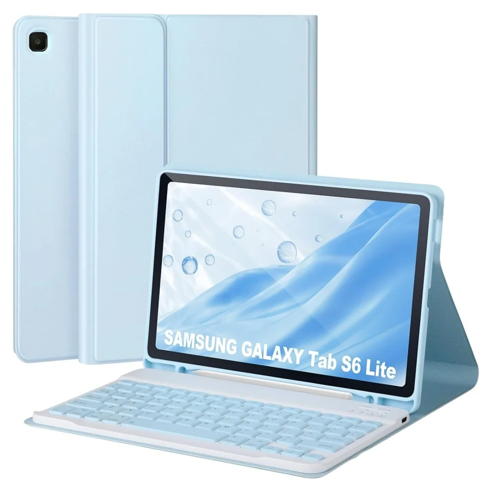 

Чехол с клавиатурой для Samsung Galaxy S6 Lite 10,4 дюйма, 2022 2020, съемный чехол с клавиатурой для Tab S6lite Teclado с держателем S Pen