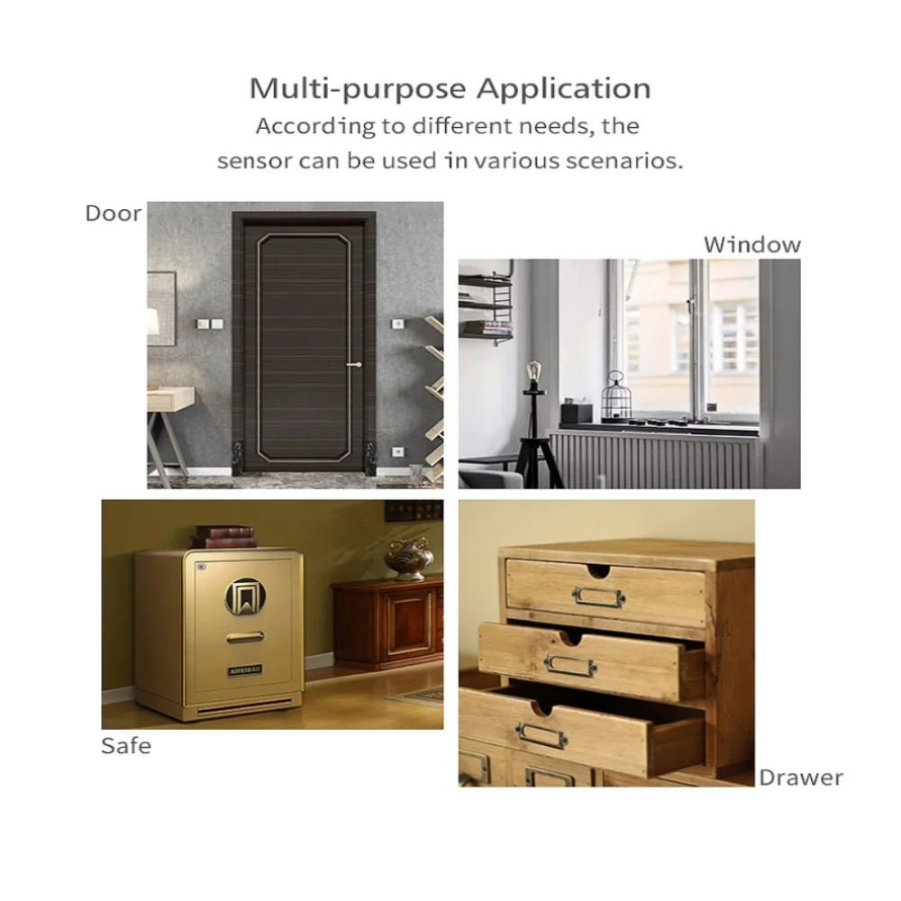 Zigbee 스마트 문짝 센서, 개방 및 폐쇄 감지기, 보안 보호, 홈 오토메이션용 스마트 라이프 앱 제어, 5 개, 3 개, 1 개