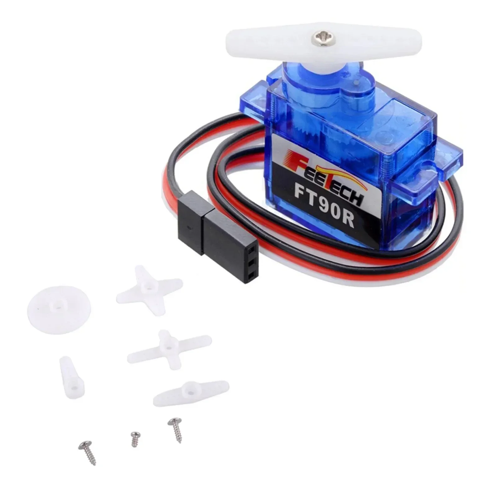 Feetech FT90R 360 Degree Digital Continuous Rotation Servo Motor 6V 1.5kg.cm Torque for Robotics Projects 10 Pack