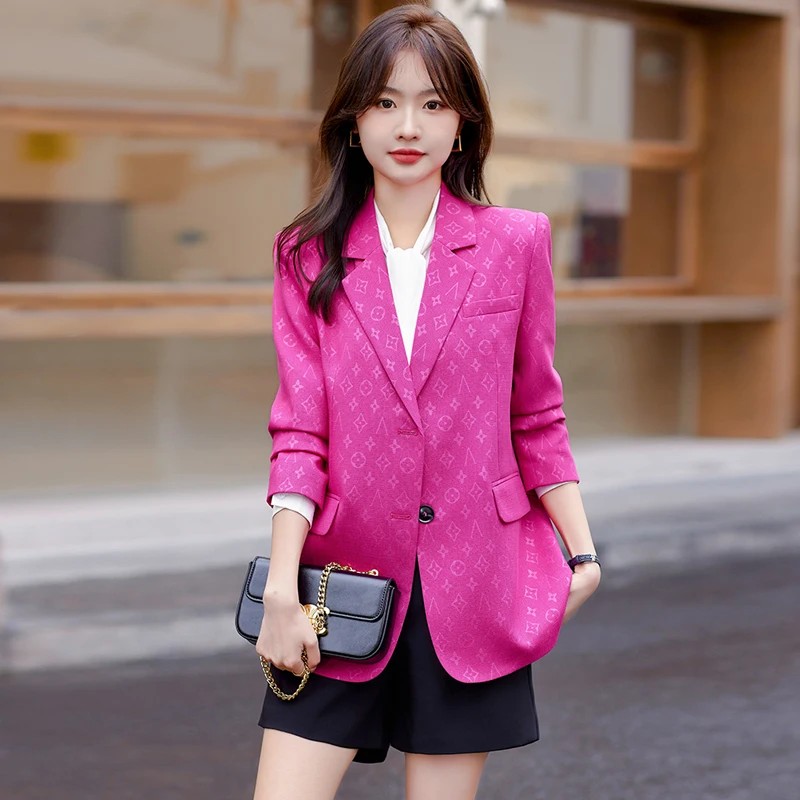 High Quality Fabric Women Blazers Jackets Coat Spring Summer Female Outwear Long Sleeve Formal OL Styles Tops Blaser Clothes