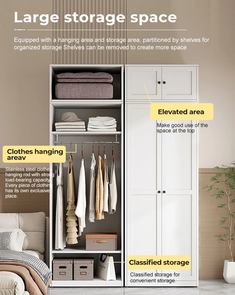 2-خزانة ملابس فولاذية بباب متأرجح للمكتب وغرفة النوم، خزانة ملابس معدنية لتخزين ألميرا، أثاث مدرسي #4