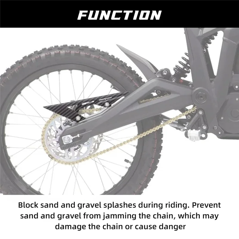 

A95E-Motorcycle Chain Guards Chain Cover Protector For Talaria Sting X3 MX3 MX4 Accessories
