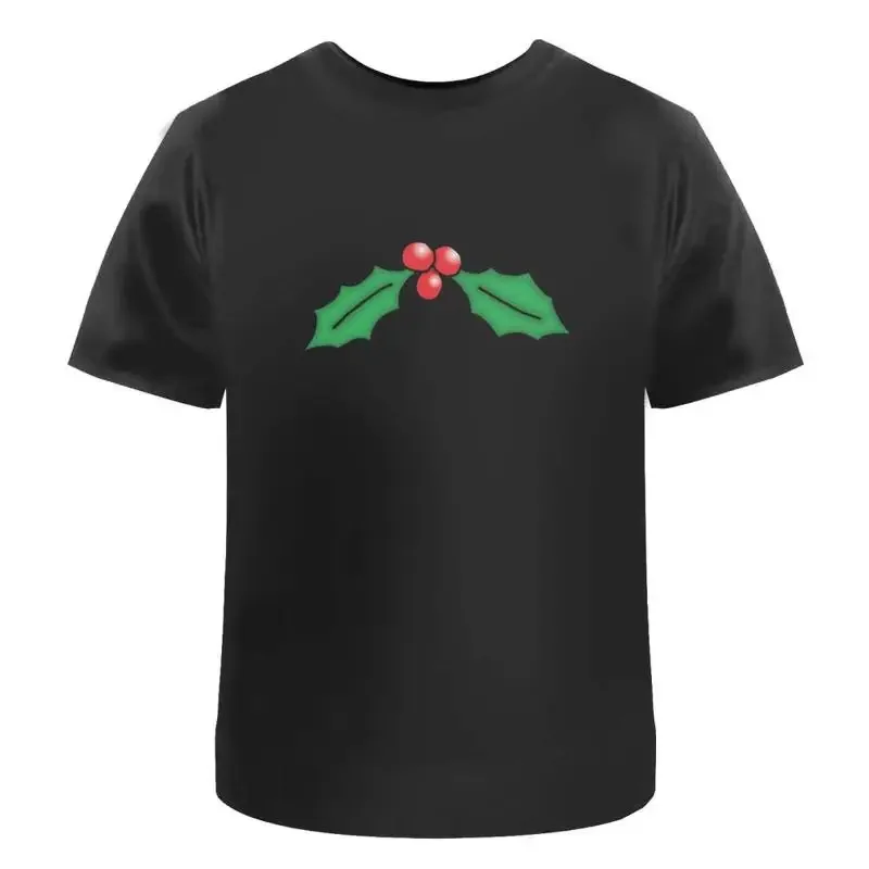 Holly Leaves Berries' T Shirt 100 Cotton S Xxl Ta024895