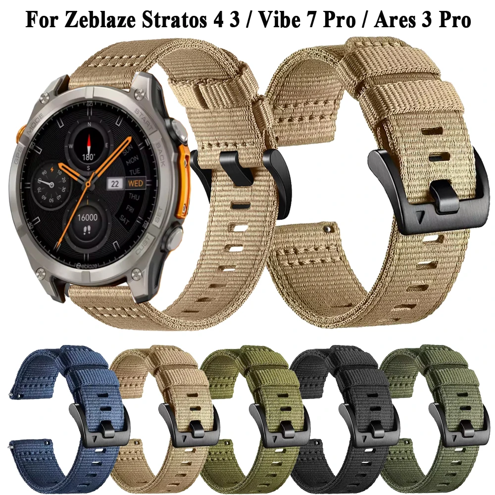 Straps For Zeblaze Stratos 4 3 2 Watch Band Bracelet Correa 22mm Sports Silicone For Zeblaze Vibe 7/7 Pro / Ares 3 Pro Wristband