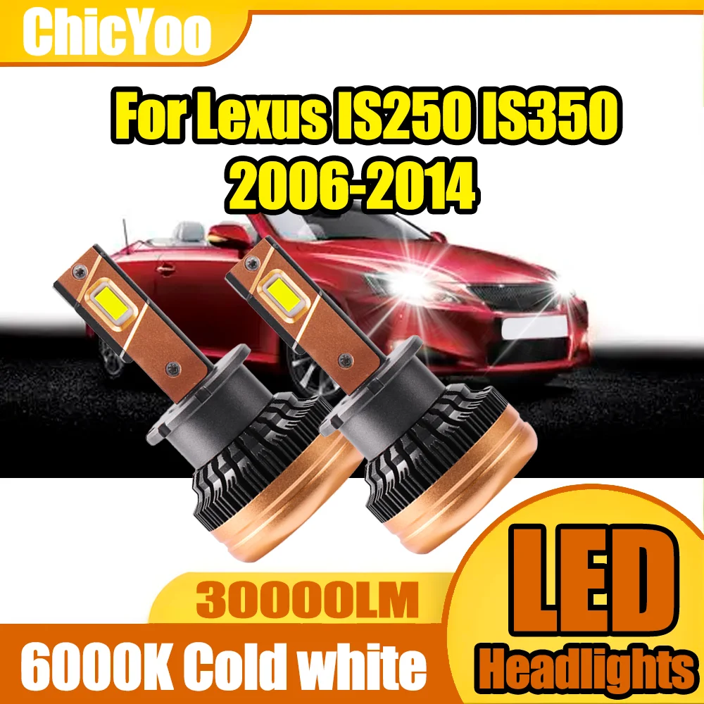 

2 шт. 6000K D4S ксеноновые лампы 120 Вт светодиодные фары HID лампы 30000LM двусторонние чипы CSP Plug & Play для Lexus IS250 IS350 2006-2014