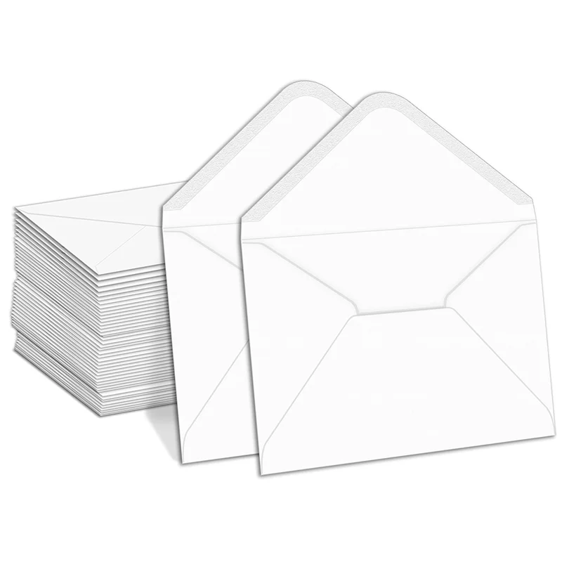 

ABRJ-100 Pcs Card Storage Envelope For Invitation, Wedding, Announcements, Baby Shower Blank Envelope
