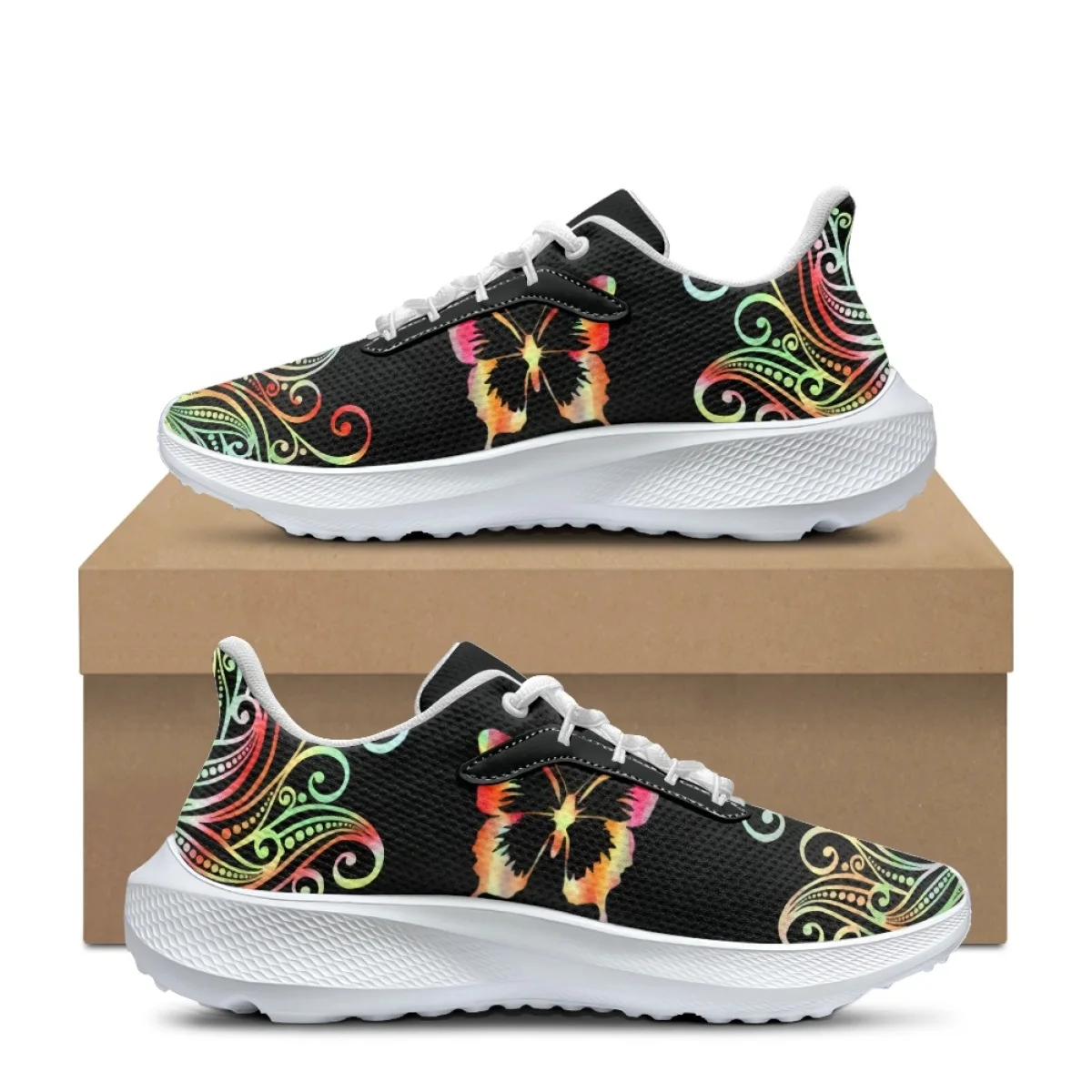 

Fashion Polynesian Butterfly Print Sneakers for Ladies New Outdoor Sports Running Shoes Summer Autumn Casual Non-slip Sneakers