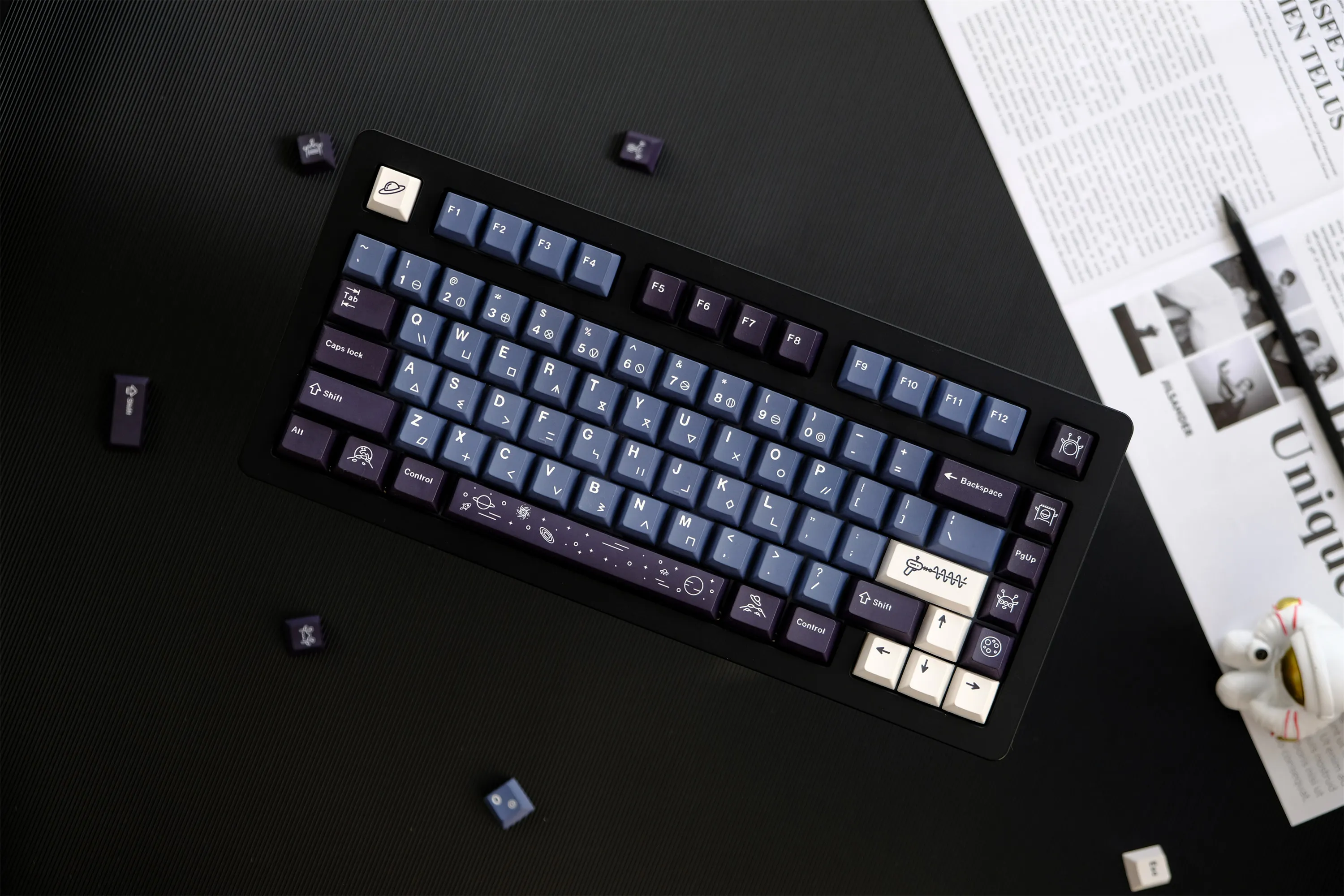 GMK Alien Keycap, 129 Keys PBT Keycaps Cherry Profile DYE-SUB Personalized GMK Keycaps For Mechanical Keyboard