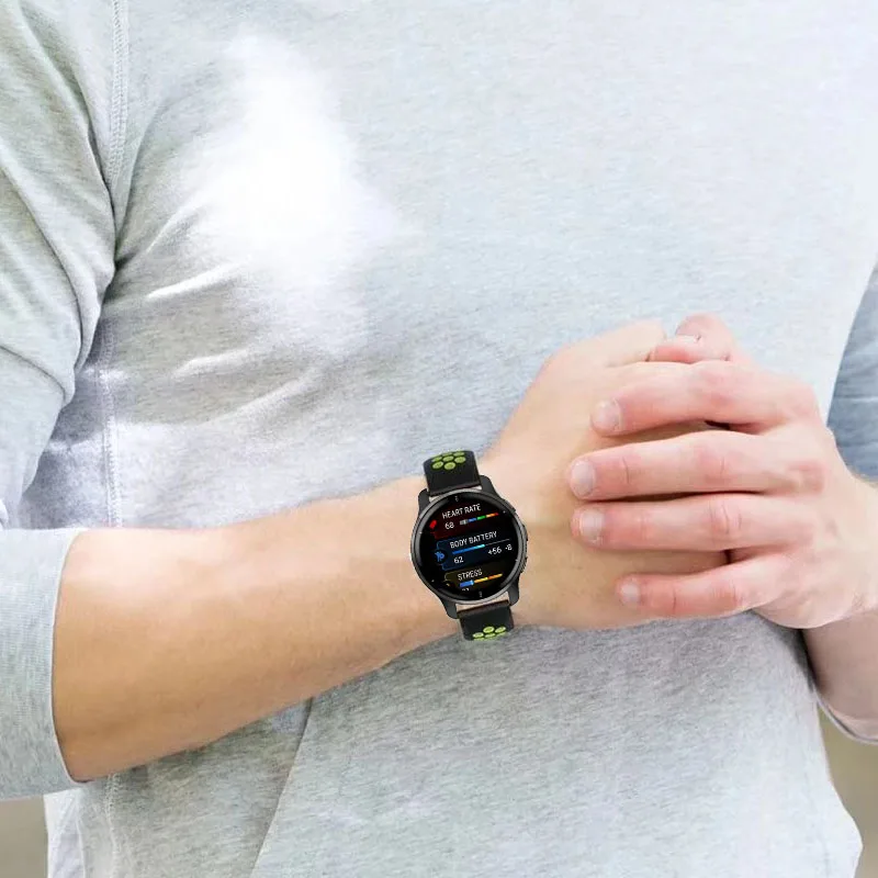 Para garmin venu 2 plus 2 mais pulseira de silicone pulseira de pulso para garmin vivoactive 4 3t/forerunner 245m/vivove pulseira esportiva