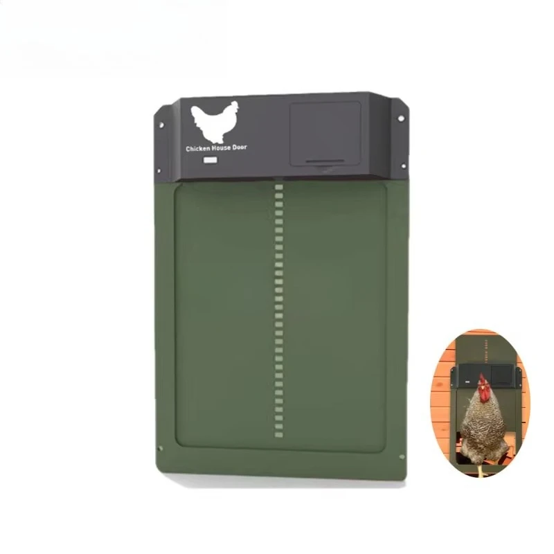 Automatic Chicken Coop Door, Battery Powered, Intelligent Pet Door with Light Sensor, Farm Equipment