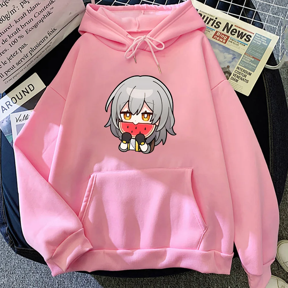 Honkai Star Rail Trailblazer Hoodies Women Kawaii/Cute Manga Graphic Long Sleeve Soft Sweatshirts Fleece Slight Strech Clothes