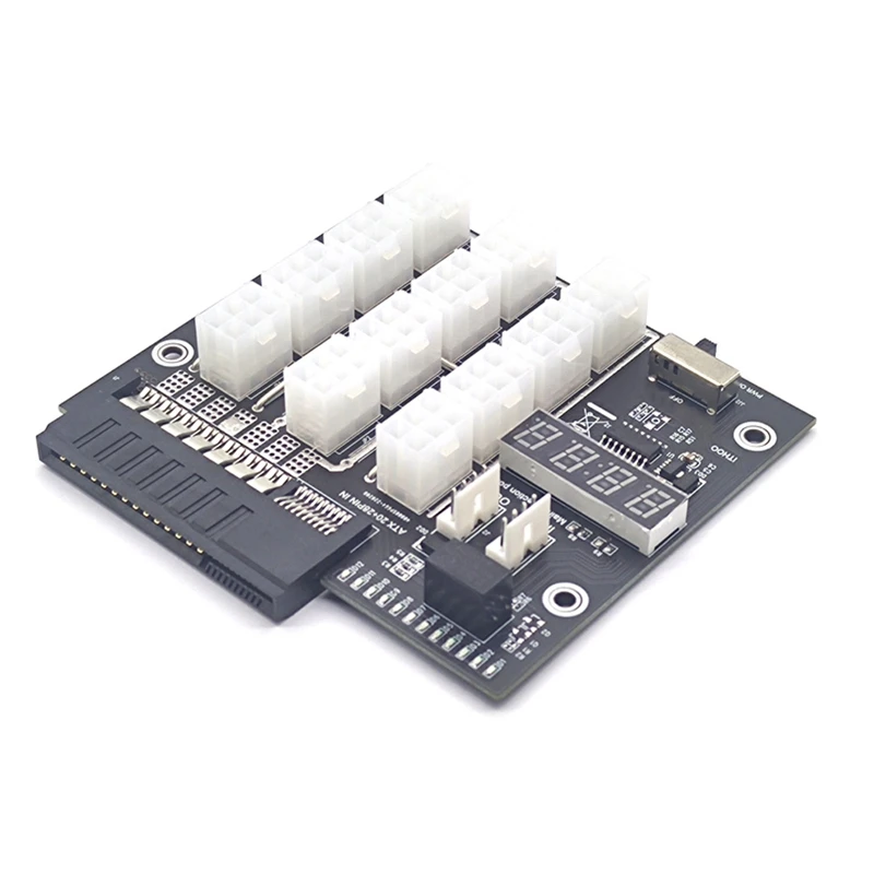 Mining Breakout Board 12 Port 6Pin Connector Power Module For HP 500W 800W 1400W 1600W PSU For GPU Graphics Card