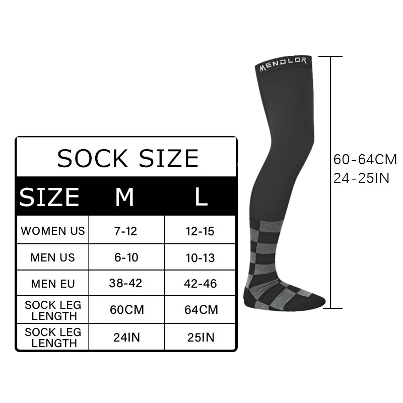 MENDLOR2024 Motorcycle Compression Knee Protector Endurance Socks Motorcycle Off road Socks Knee Protector Sports