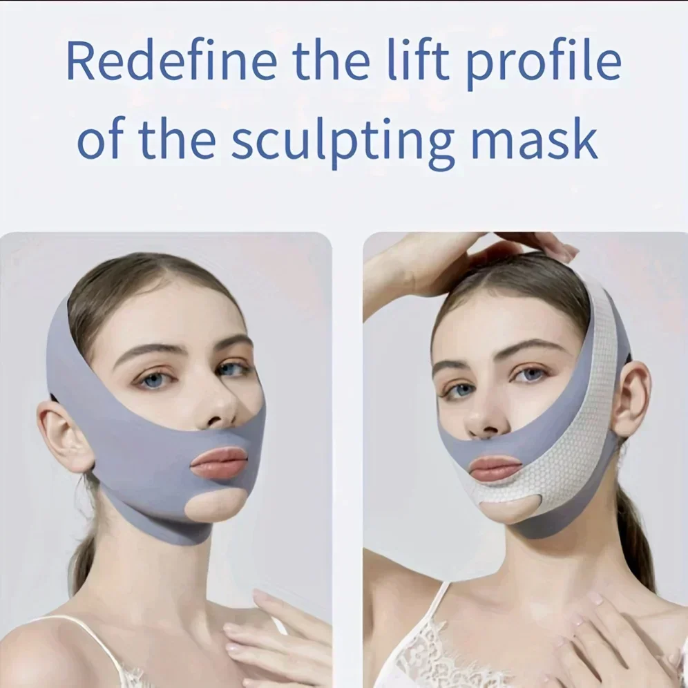ผ้าพันหน้ากระชับสัดส่วน V Line Shaper Face Lifting Belt Anti Wrinkle Facial Massage Strap Double Chin Reducer Skin Care Tools