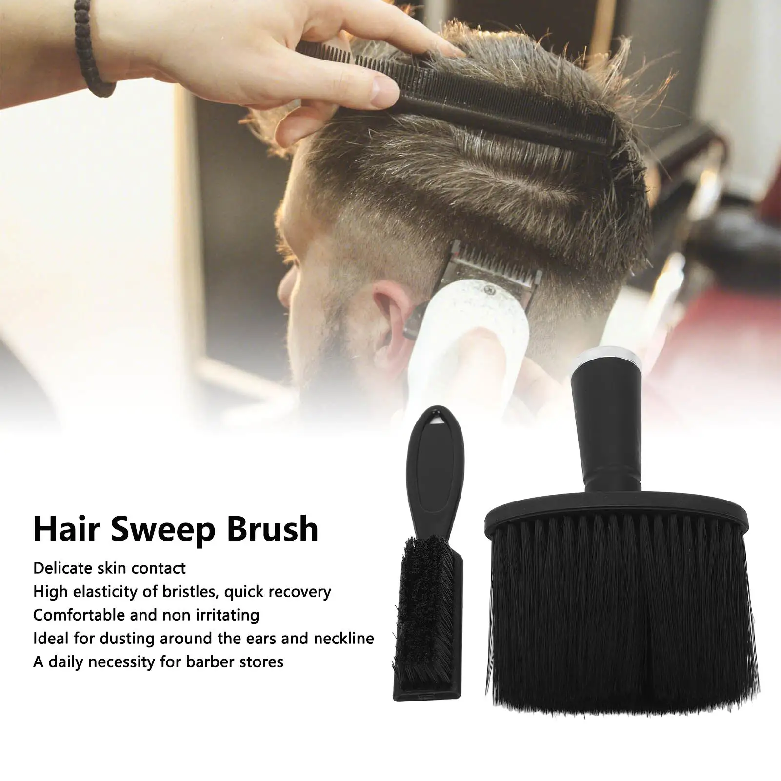 Portable Hairdressing Neck Brush | Skin-Friendly Soft Bristles for hair Salon | Gentle Facial Cleansing Tool