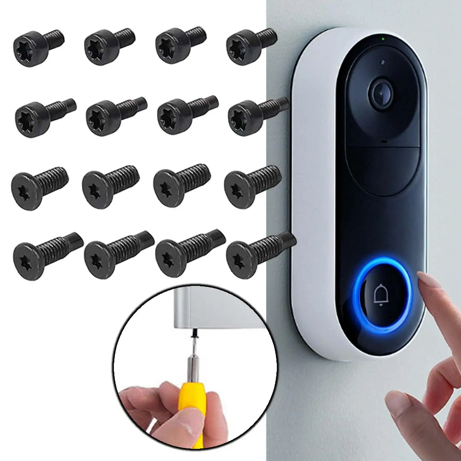 Video Doorbell Security Screws Kit Durable Repair Parts Easily Mounted