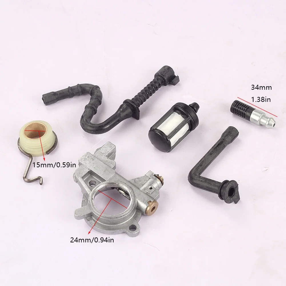 For Professional Logging MS361 Oil Pump Seamless Installation Parts Oil Pump Black Silver High-efficiency Filtration