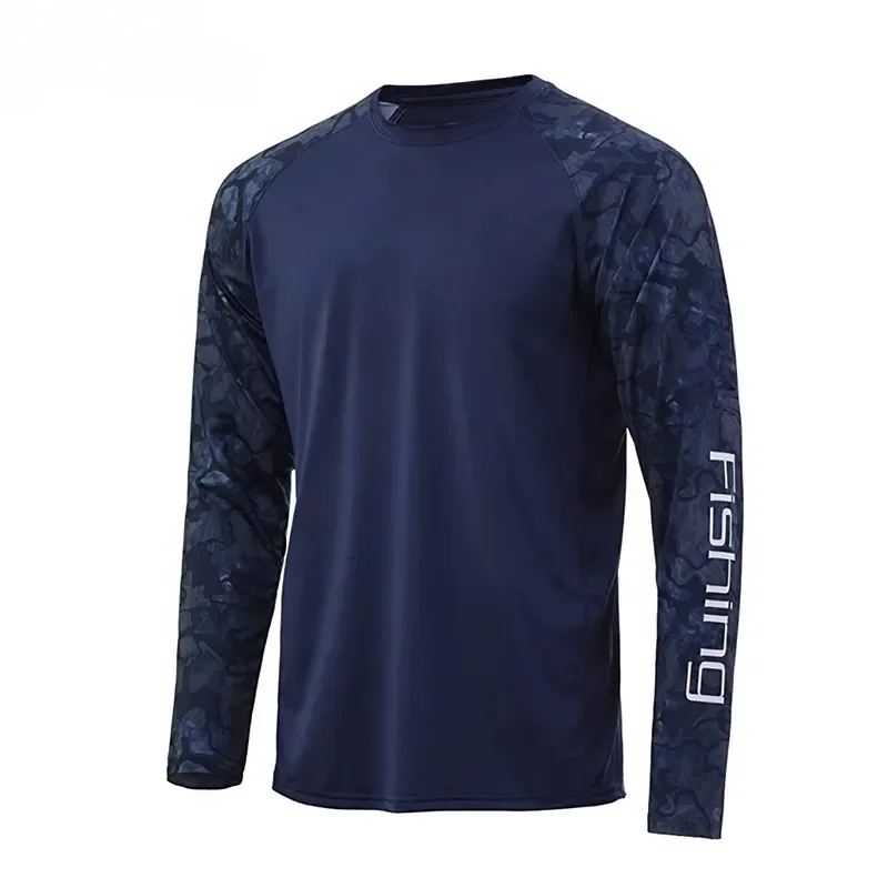 Fishing Shirts Men Long Sleeve Crewneck Sweatshirt Outdoor Uv Protection Breathable Fishing Clothing Camisa Pesca image 2