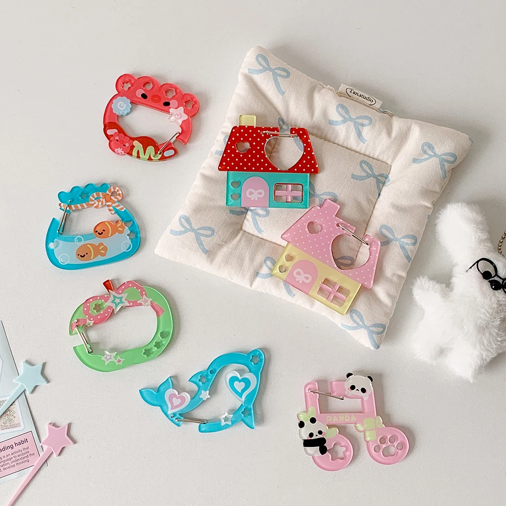 Portable Acrylic Pendant Handbook Decoration Keychain Charm Ita Bag Buckle Backpack Accessories For Everyday Use