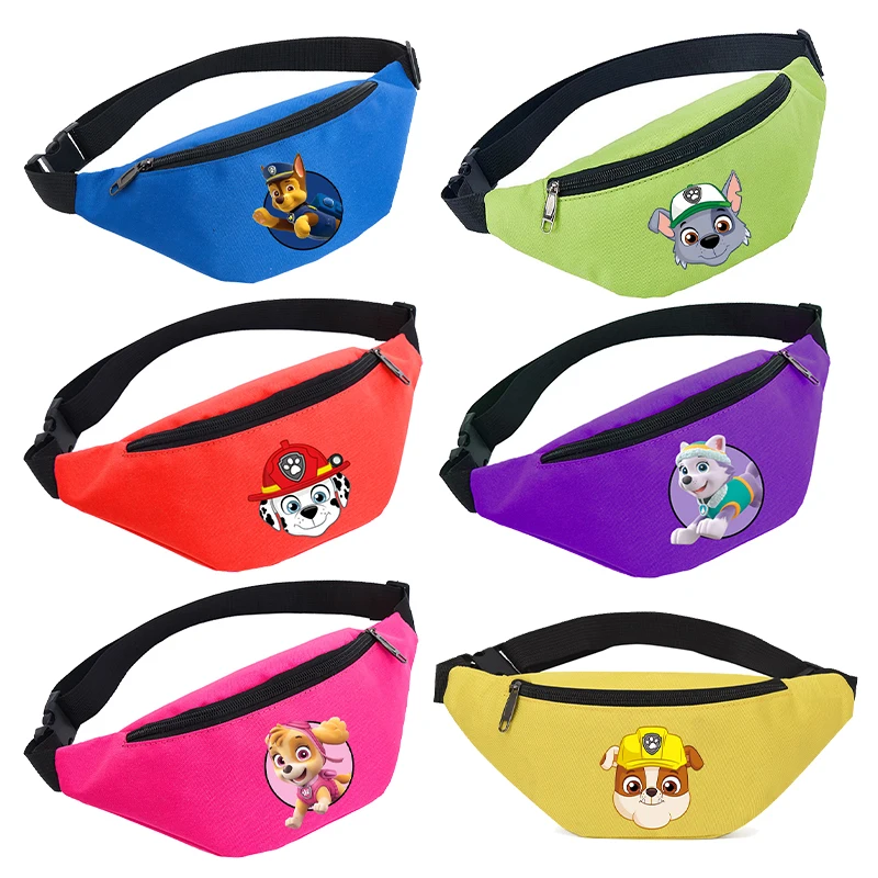 PAW Patrols Kid Adult Pocket Waist Bags Marshall Chase Skye Anime Canvas Student Sport Satchel Belt Case Shoulder Crossbody Pack