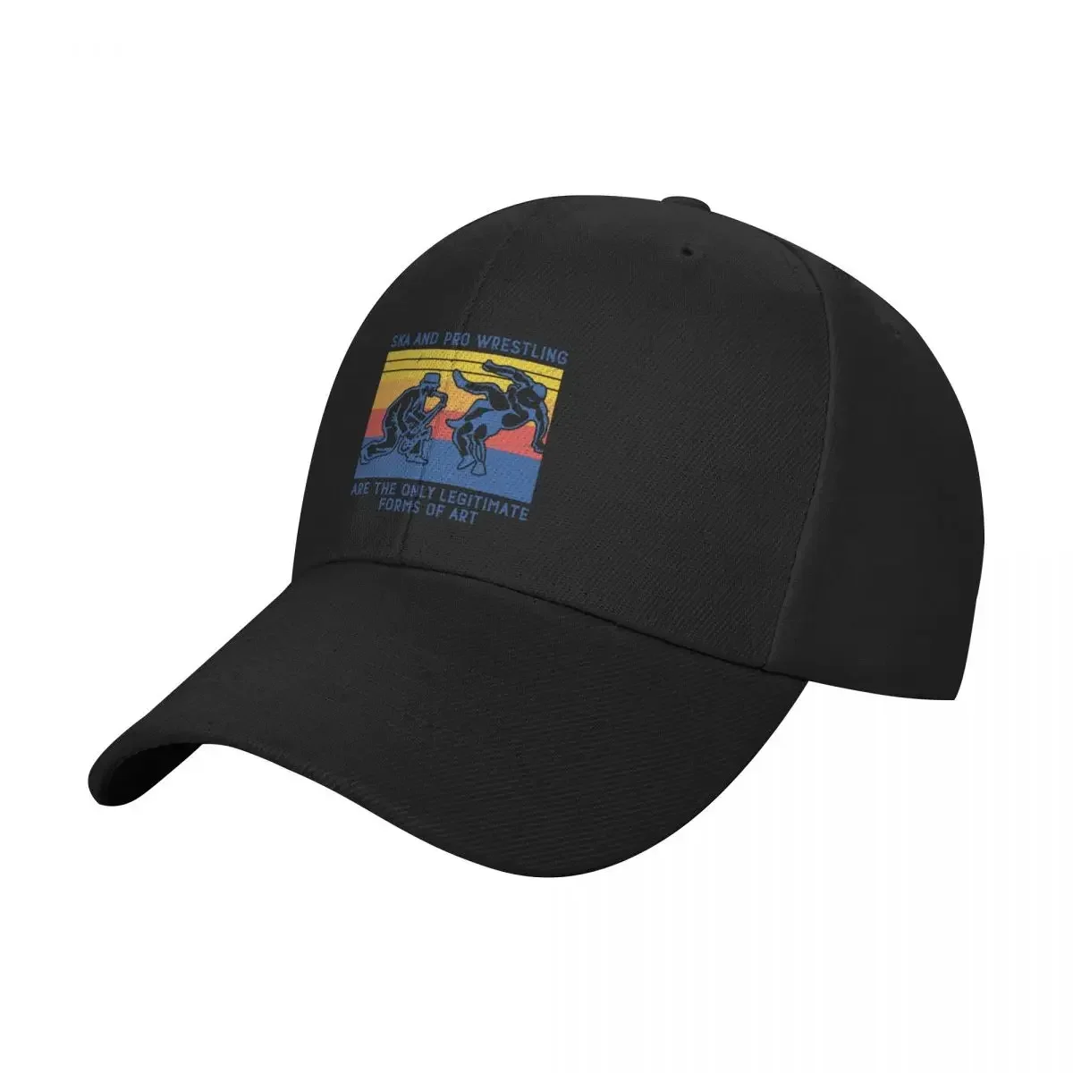 retro vintage Ska And Pro Wrestling Are The Only Legitimate Forms Of Art tee funny Baseball Cap Trucker Hat Mens Women's