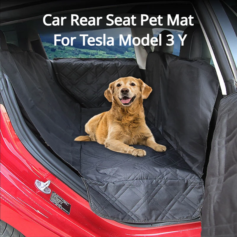 

Car Rear Seat Pet Mat for Tesla Model 3 Y Back Seat Cover Dog Camping Travel Waterproof Protective Pad Cushion Accessories 2023