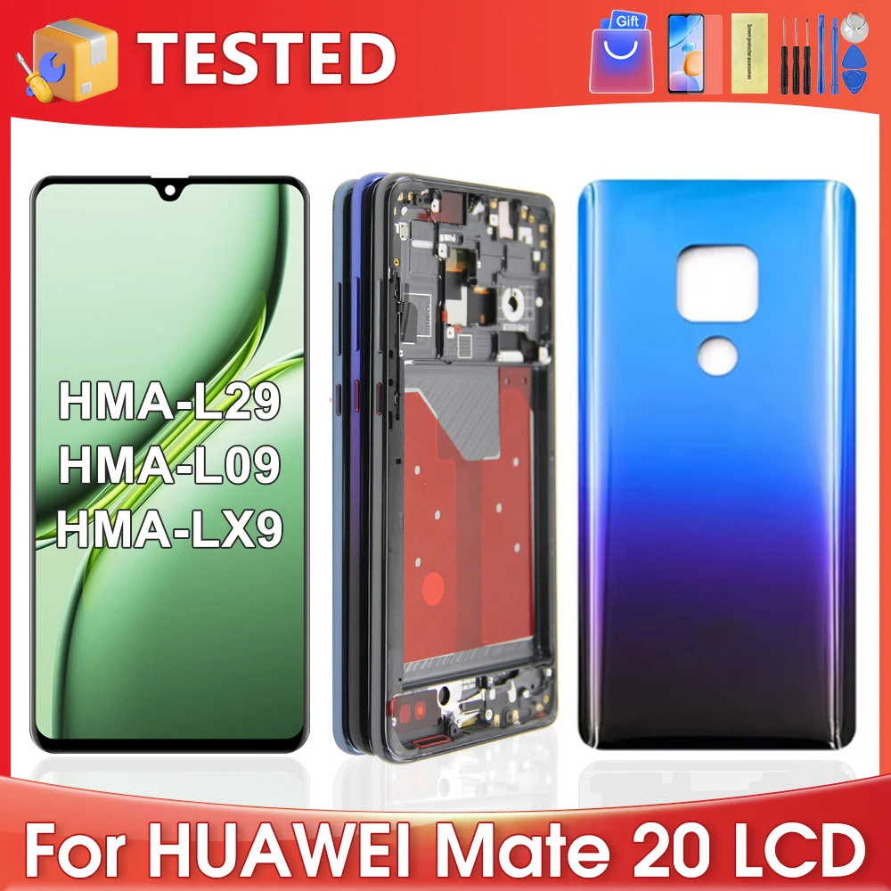 6.53\'\'For HUAWEI Mate 20 For AMOLED Mate20 HMA-L29 L09 LX9 AL00 TL00 LCD Display Touch Screen Digitizer Assembly Replacement