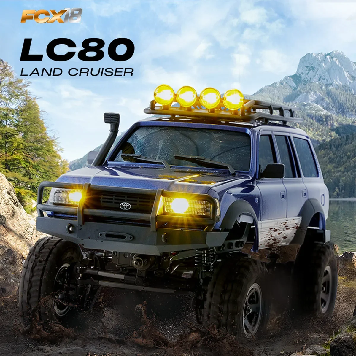 

FMS RC Crawler 1/18 FCX18 Land Cruiser LC80 RTR Toyota Лицензированная 2,4 ГГц 4WD мини-грузовик с дистанционным управлением игрушки для мальчиков взрослые