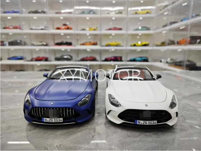 NZG 1/18 für Benz GT63S AMG 4Matic 2021 Diecast Modellauto Weiß/Mattblau/Silber Geschenke Hobby Display Ornamente Sammlung