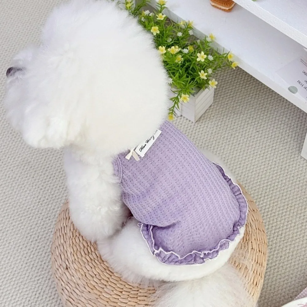 

Summer Thin Pet Flower Vest Sun Protection Cool Sleeveless Puppy Sweatshirt Comfortable Breathable Dog T-shirt Pet Supplies