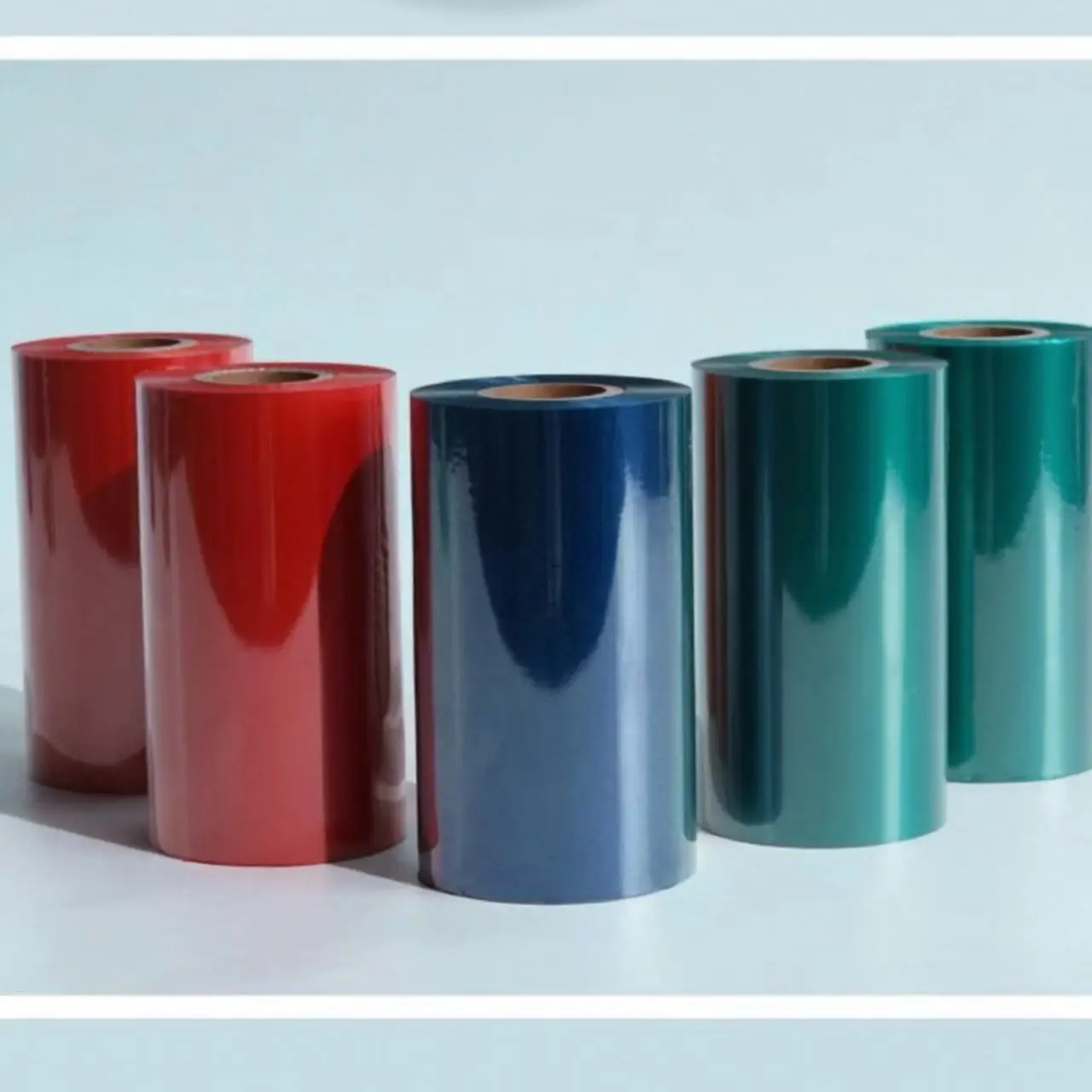 

Wax-based Ribbon roll Red/Yellow/Green/Blue110mmx300M thermal transfer ribbon film for Art paper label printing