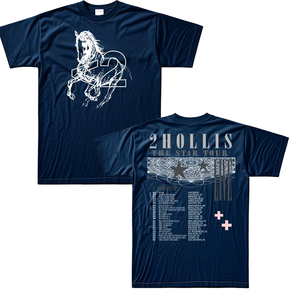 2025 2hollis The Star Tour 2025 Merch T-shirt Short-Sleeved Unisex