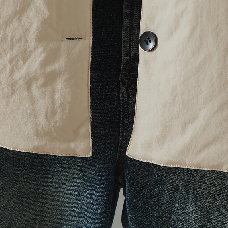 Women's Thiened ort Cotton Jaet Winter Warm Outerwear Single Button Design Faionable And Trendy Winter Coat