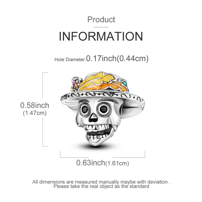 925 Sterling Silber Halloween Charm-Perlen Kürbis Totenkopf Hexe Geist Schwarze Katze Anhänger Passend für Halsketten Armbänder Damen Schmuck Geschenk – Detail 5